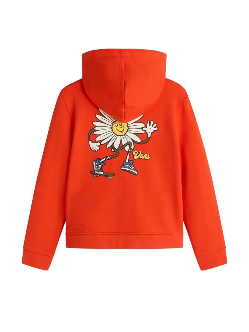 🆕 Vans Kids Bright Orange Daisy Skate Pullover Hoodie